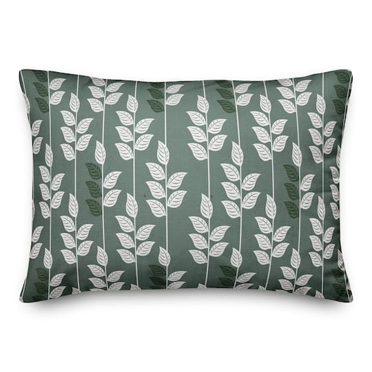 Geometric Leaf Throw Pillow